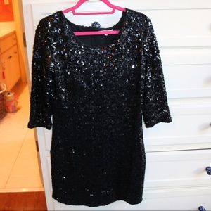Black Sequin BB Dakota Dress